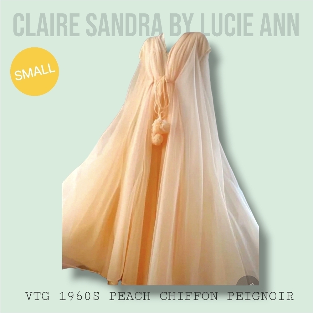 Peach Chiffon Peignoir